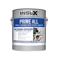 Village Paint Supply Prime All™ Multi-Surface Latex Primer Sealer is a high-quality primer designed for multiple interior and exterior surfaces with powerful stain blocking and spatter resistance.

Powerful Stain Blocking
Strong adhesion and sealing properties
Low VOC
Dry to touch in less than 1 hour
Spatter resistant
Mildew resistant finish
Qualifies for LEED® v4 Creditboom